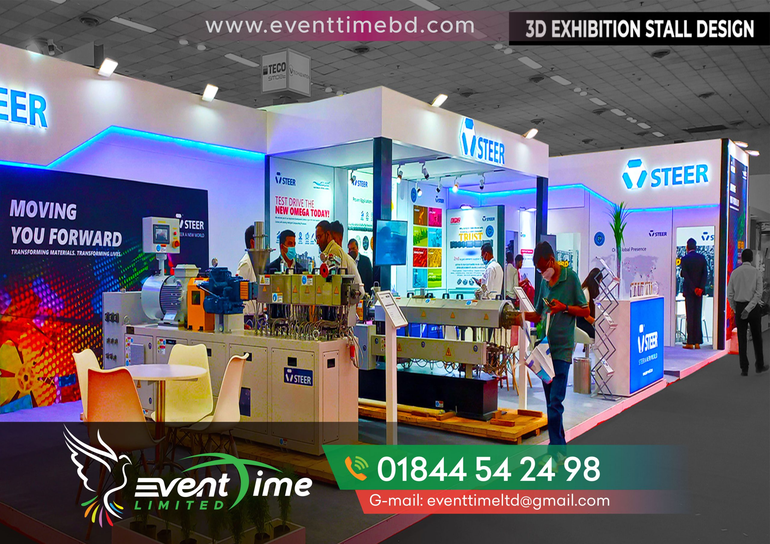 Exhibition stall provided by a leading company in Bangladesh. Exceptional design and services for trade shows and fairs.
